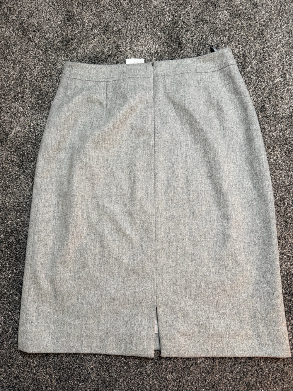 Olsen Europe Grey Virgin Wool Pencil Skirt Size 8 Lined Made in Germany - Picture 4 of 10